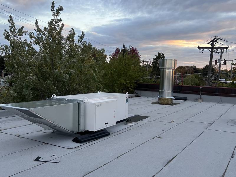 Make-up air unit installation