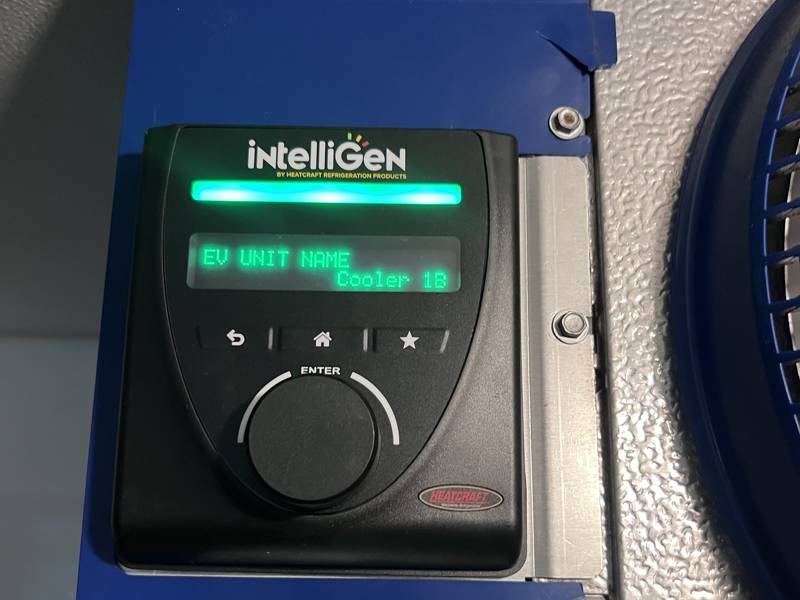 Heatcraft IntelliGen controller on a walk-in cooler